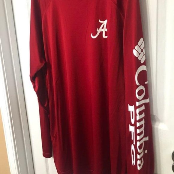 PFG Columbia Shirts Mens Pfg Columbia Alabama Crimson Tide Long Sleeve Shirt Poshmark